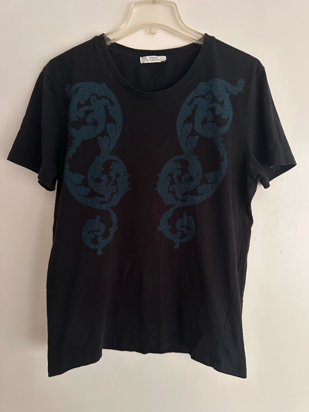 Authentic Versace Collection Men's Black Mosaic Baroque T-Shirt L CLG Verified